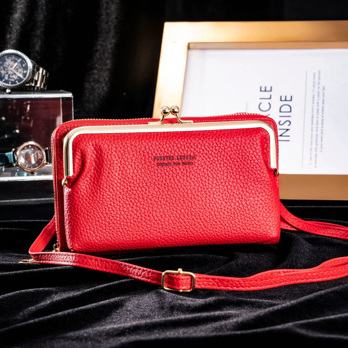 Sac à Main Femme Multifonctionnel en Cuir PU avec Bandoulière Ajustable 2