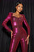 Combinaison Femme Chic Manches Longues Polyester Élégante-6