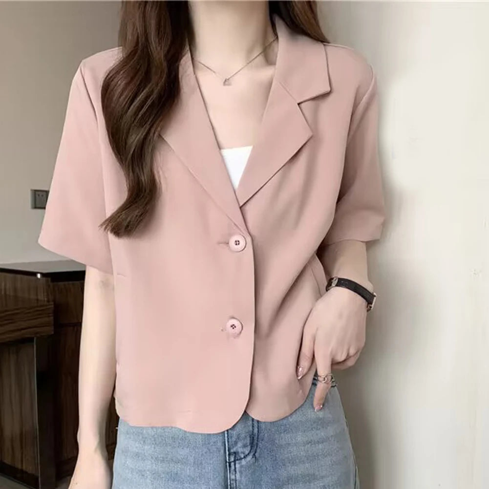 Blazer à manches courtes pour femmes