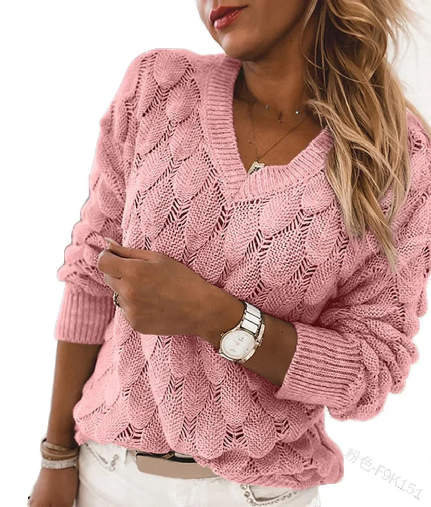 Variant image for Pull Femme V-Neck Confortable Mélange Acrylique et Laine-11
