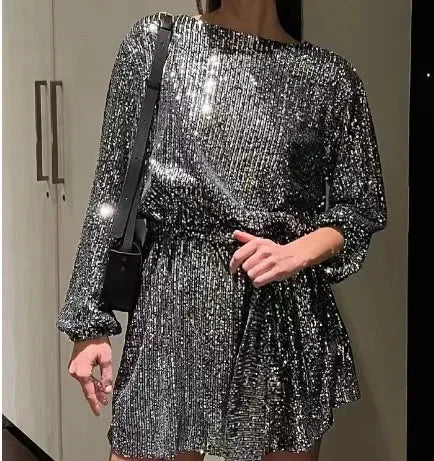 Robe de fête Femme à Paillettes Scintillantes 5