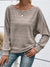 Pull Femme à Rayures Décontracté en Coton et Acrylique 1