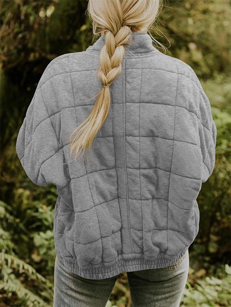 Veste Hiver Femme Élégante Chic en Tissu Résistant à l'Eau-4