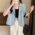 Blazer à manches courtes pour femmes