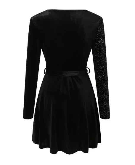 Robe de Soirée Chic Femme Paillettes Fluide Polyester 5
