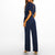 Combinaison Femme Chic à Jambes Larges en Polyester-6