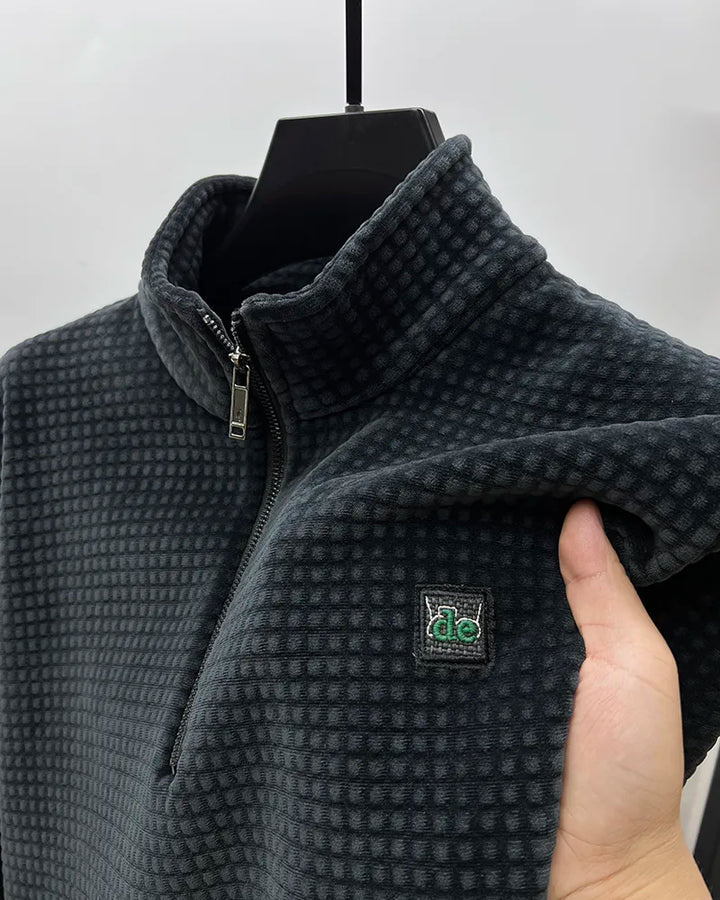 Variant image for Pull pour Homme Moderne en Fleece avec Demi-Zipper-12