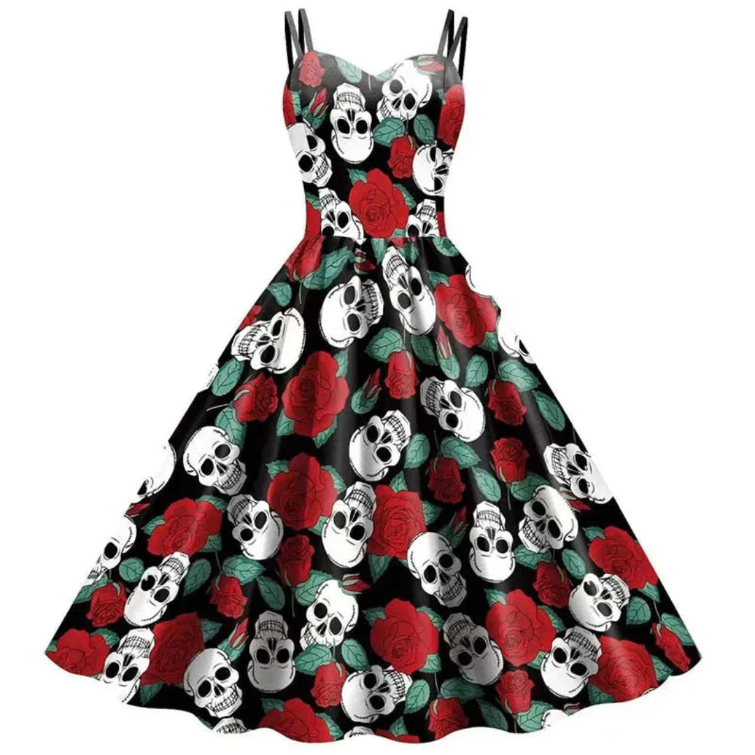 Robe Femme A-Line Gothique 100% Polyester 1