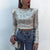 Haut Femme Paillette Brillant en Polyester pour Occasions Festives 2