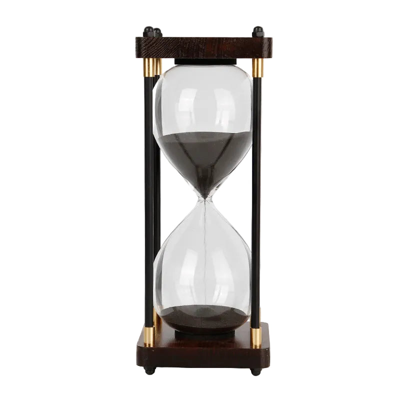 Sablier en Bois avec Accents Dorés 0