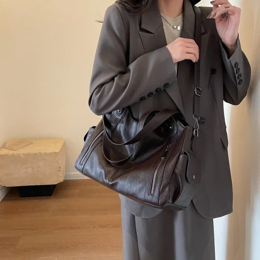 Sac Bandoulière Femme Chic Avec Poches Multiples et Design Moderne 2