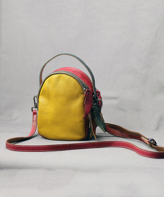 Sac à Main Femme Cuir Patchwork Coloré avec Poches Intérieures et Fermeture Éclair 1