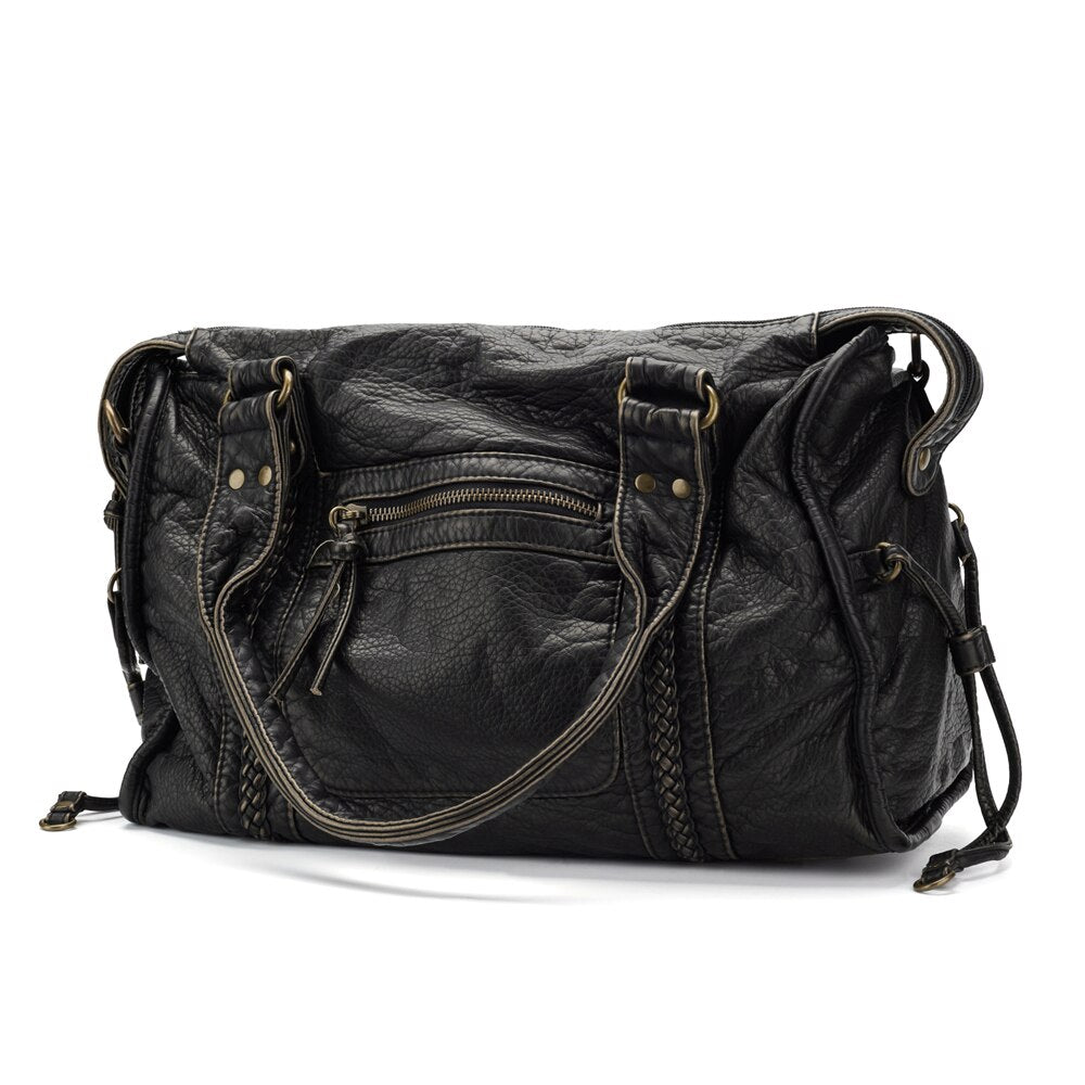 Sac à Main Noir pour Femmes au Style Vintage 1