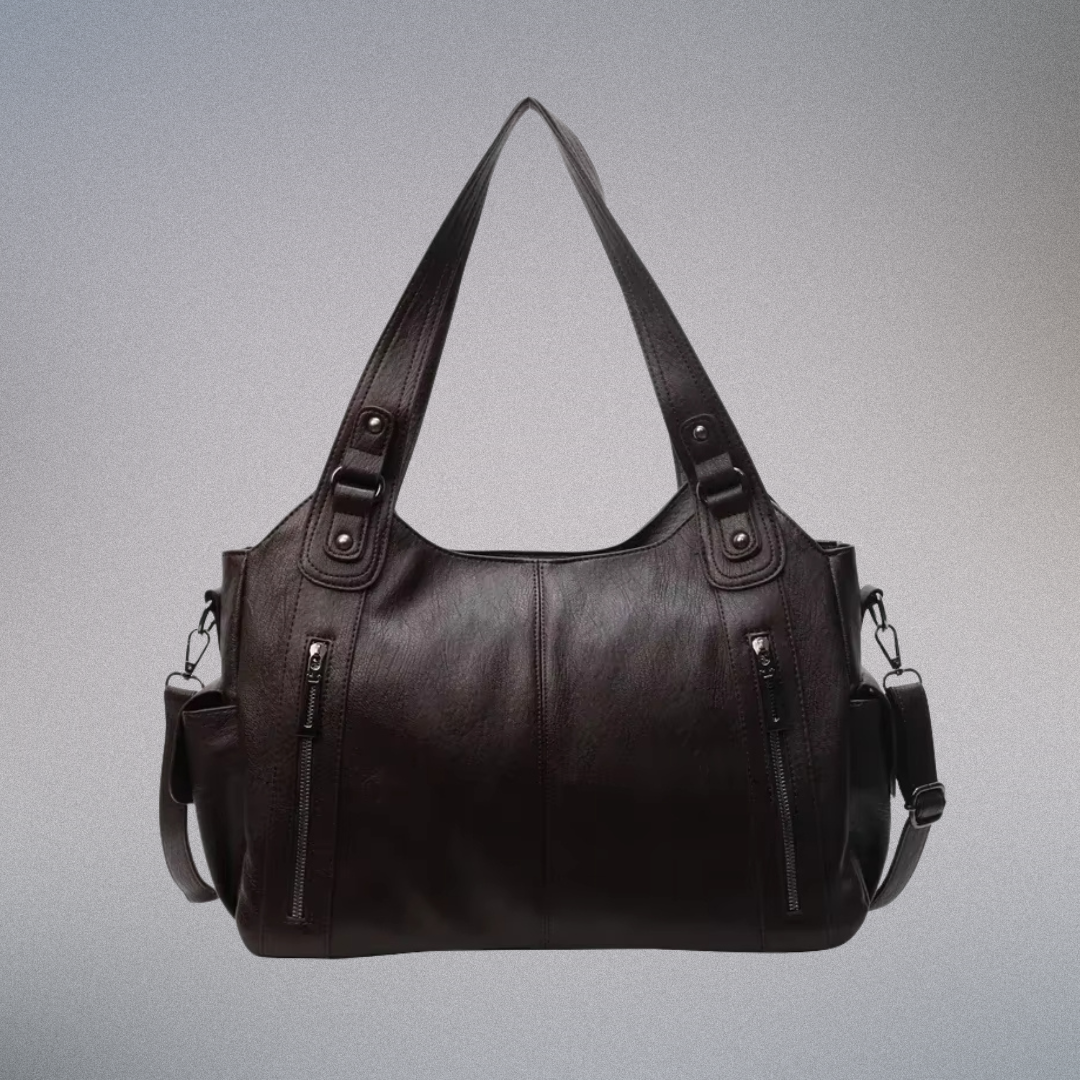 Sac à bandoulière pour femmes en cuir vegan avec accents métalliques 5