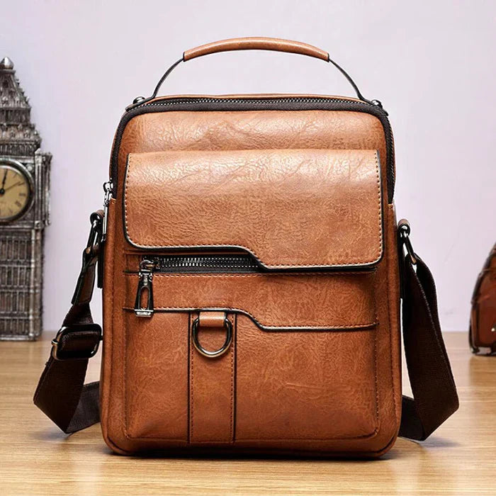 Sac à dos en cuir pour ordinateur portable, sac de travail, sac à bandoulière 1
