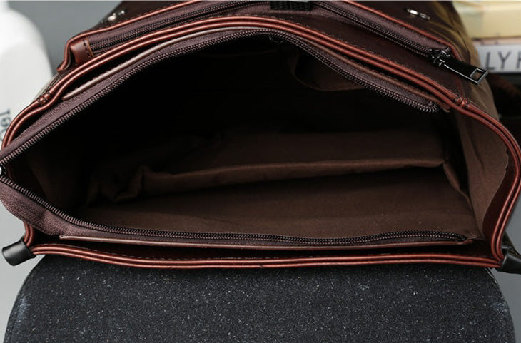 Sac à dos structuré pour hommes à rabat bicolore 2