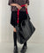 Sac à main en simili cuir noir pour femme, grande capacité 2
