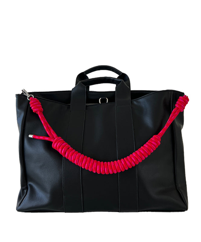 Sac à main en simili cuir noir pour femme, grande capacité 4