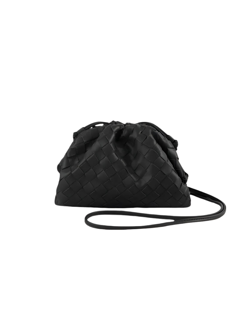 Sac à main mini en cuir vegan tissé pour femmes 0