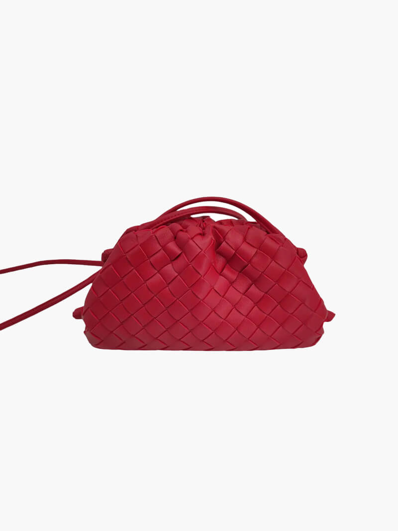 Sac à main mini en cuir vegan tissé pour femmes 10