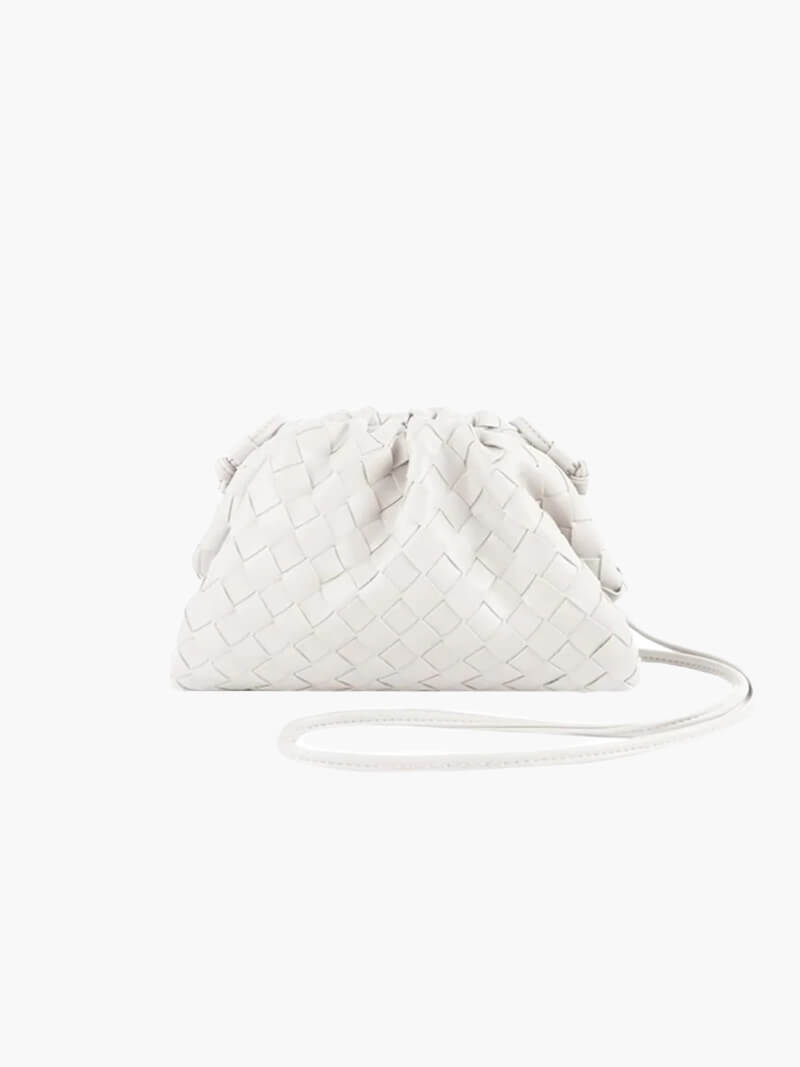 Sac à main mini en cuir vegan tissé pour femmes 7