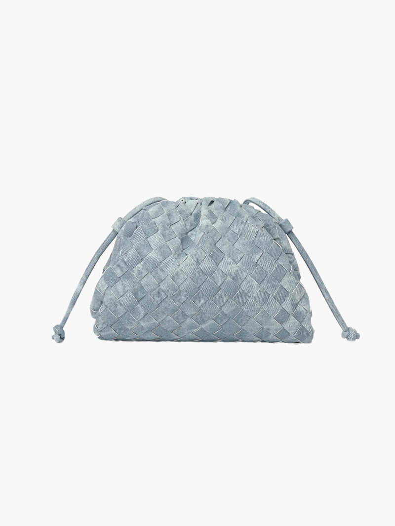 Sac à main mini en cuir vegan tissé pour femmes 9