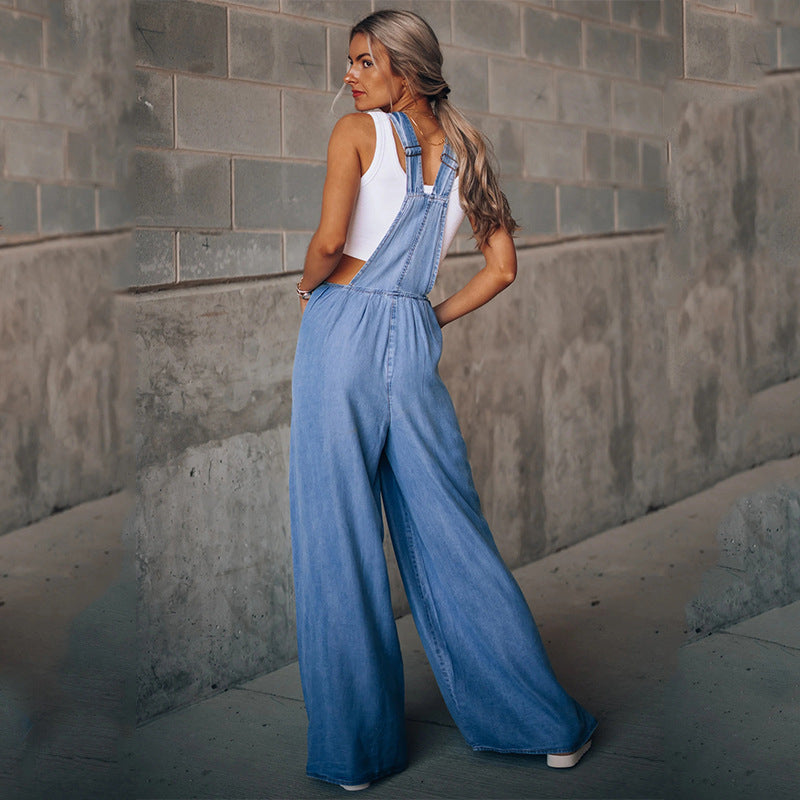 Salopette en Jean Femme Style Élégant