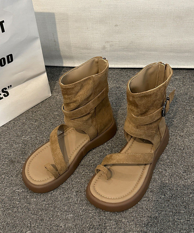 Sandales Bottines Bout Ouvert Style Chic Femme 4