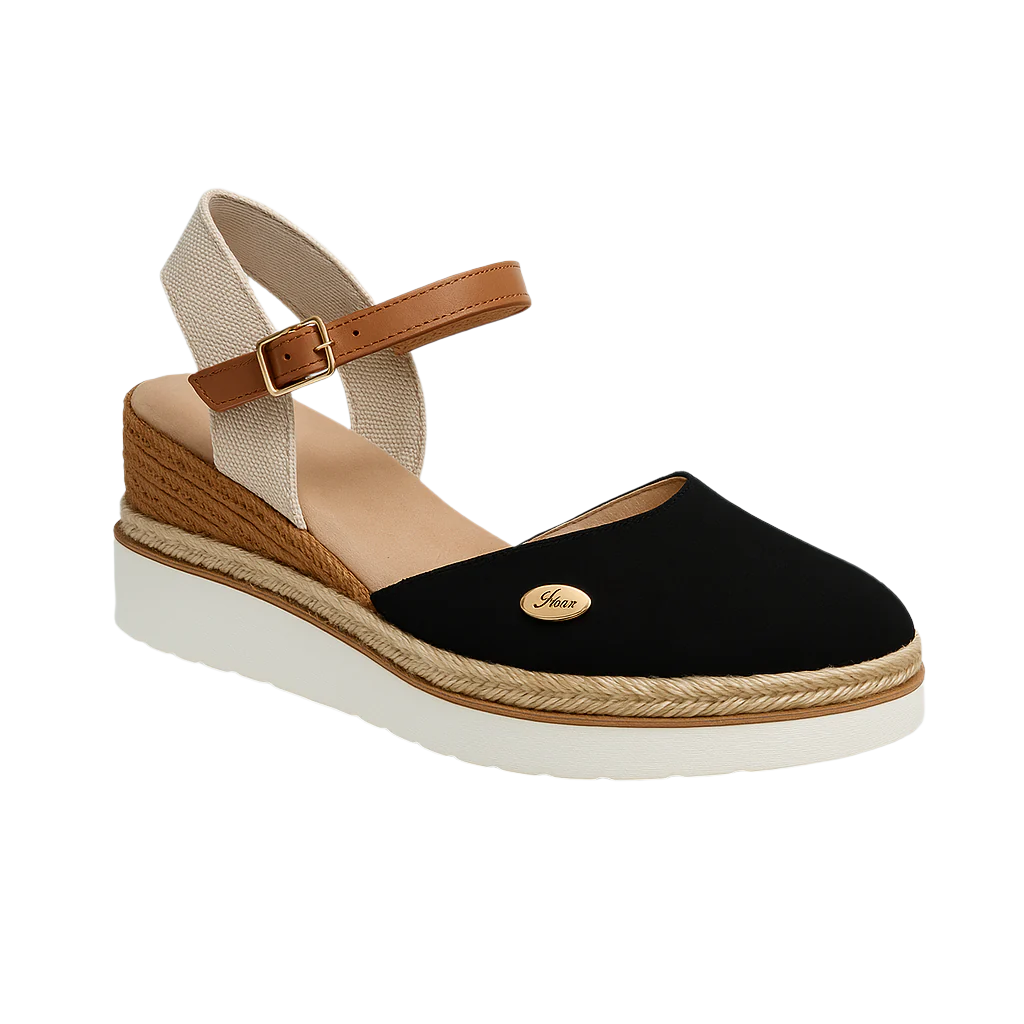 Sandales Femme Confortables à Talon Élevé Bout Fermé Semelle Compensée 0