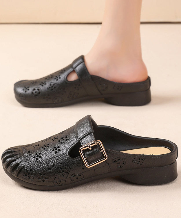 Sandales Femme Décontractées à Glissière Design Creux 1