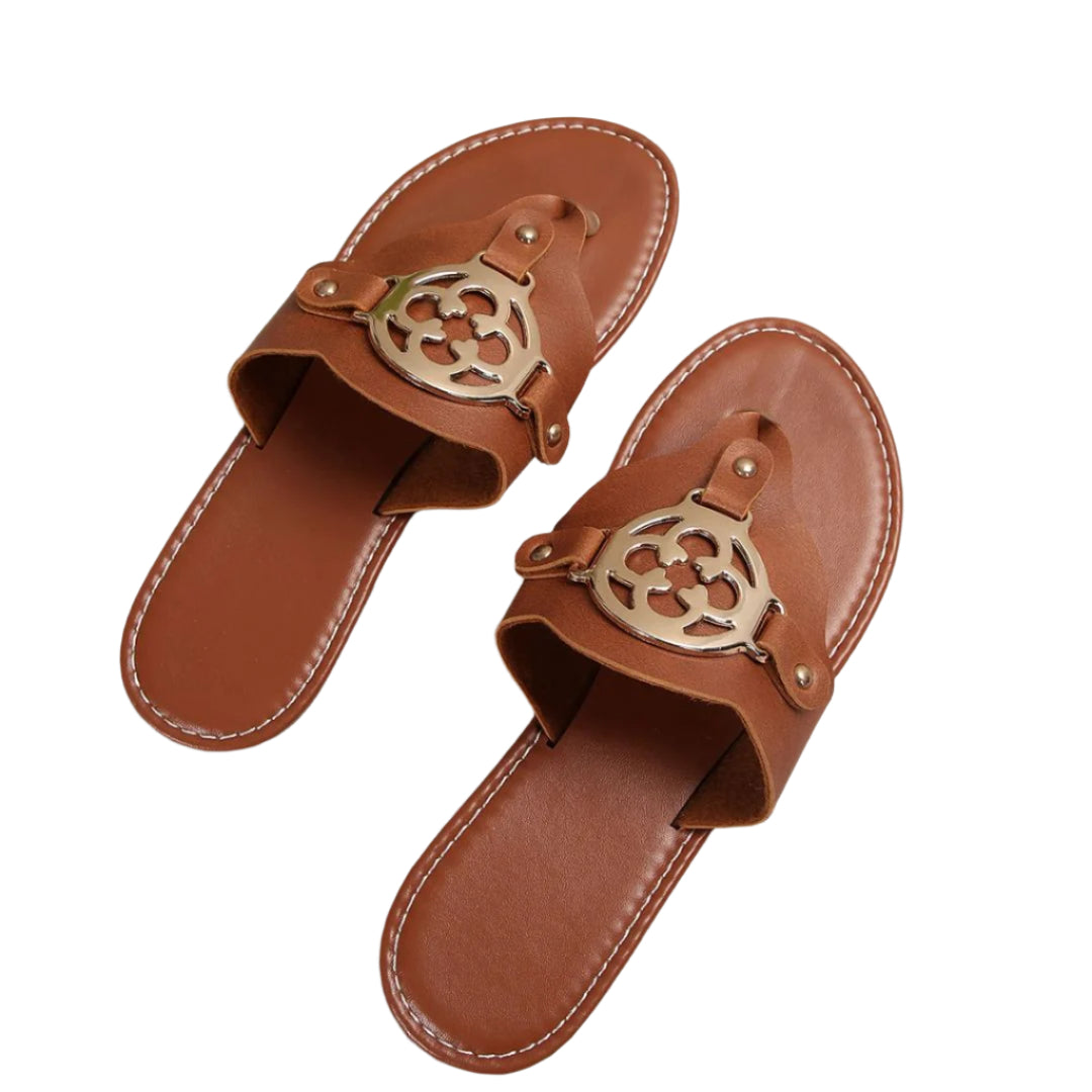 Sandales Femmes Plates Confortables Synthétique Design Unique 0