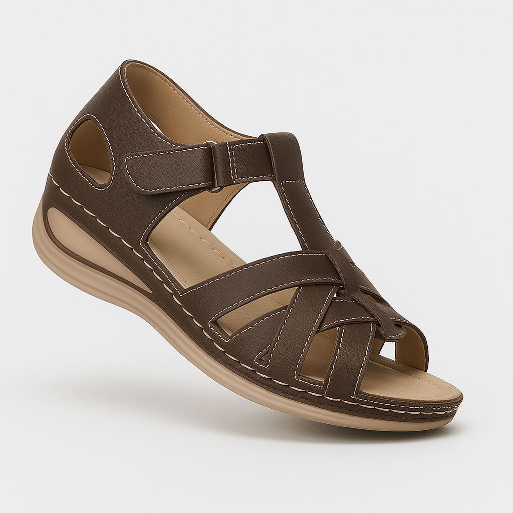 Sandales Pour Femmes Confortables En Cuir Avec Semelle Souple 1