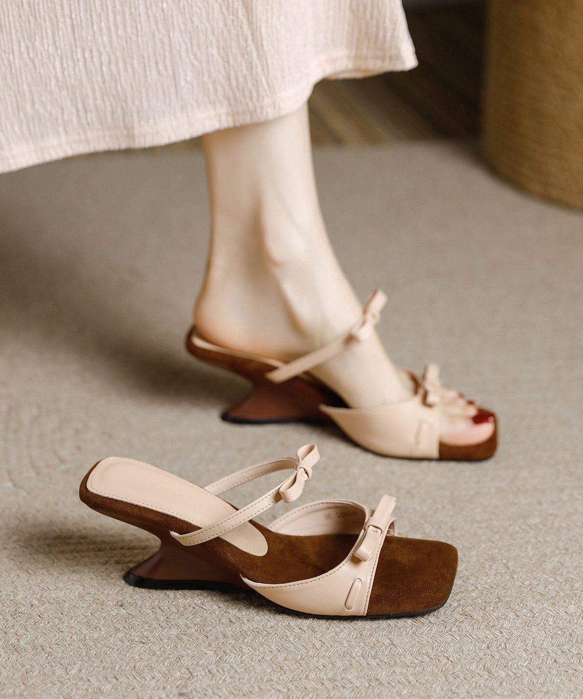 Sandales à Talon Compensé Femme Chic 1