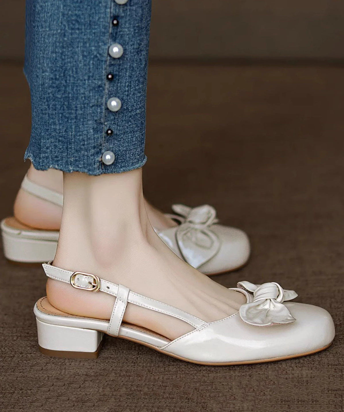 Sandales pour femmes avec nœud décoratif 4