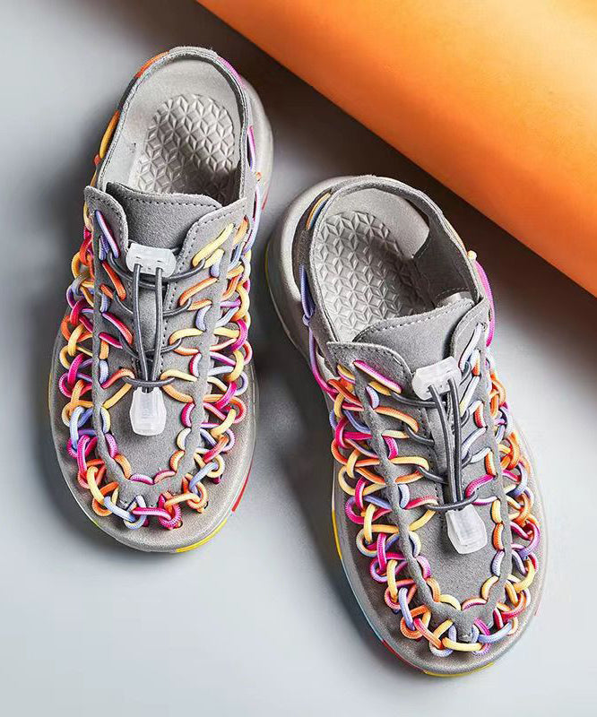 Sandales romaines tissées pour femme style estival 1