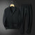 Variant image for Ensemble Homme Élégant en Deux Pièces Polyvalent Lin et Polyester-7