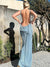 Variant image for Robe Longue Femme Noire Décolleté Dos Tissu Élastique Maxi-6