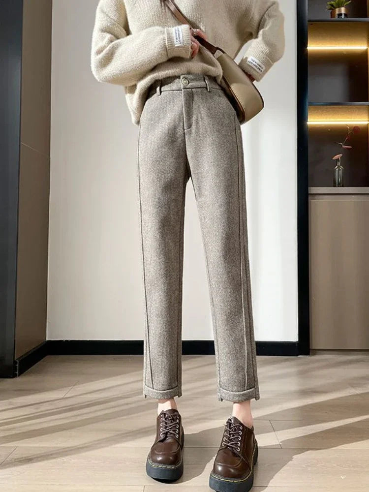 Pantalon Fluide Femme Élégant Polyvalent en Polyester 5