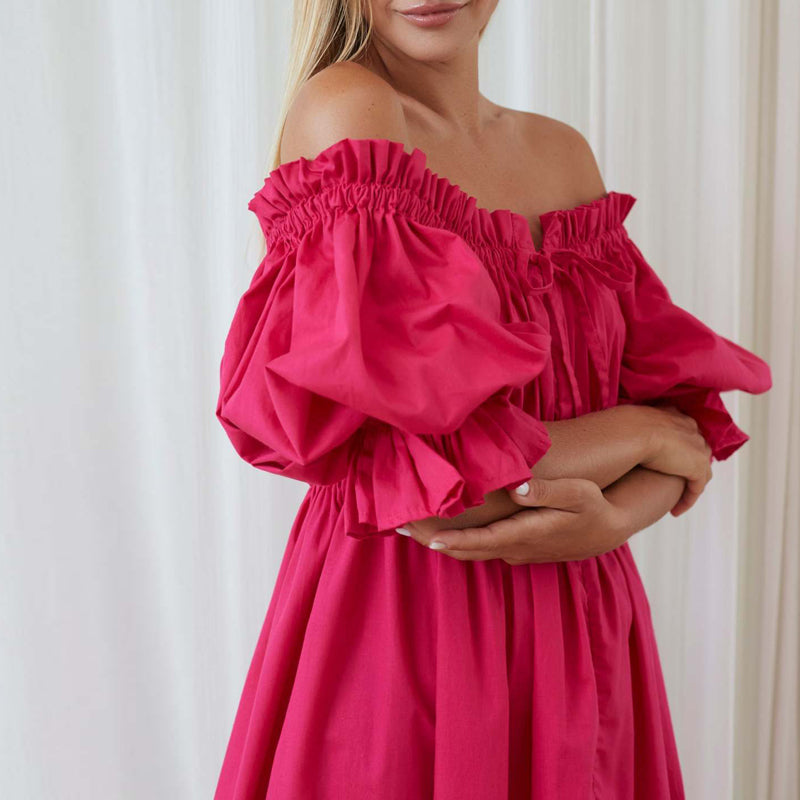 Robe Femme Mini Épaules Dénudées Élégante Polyester-1