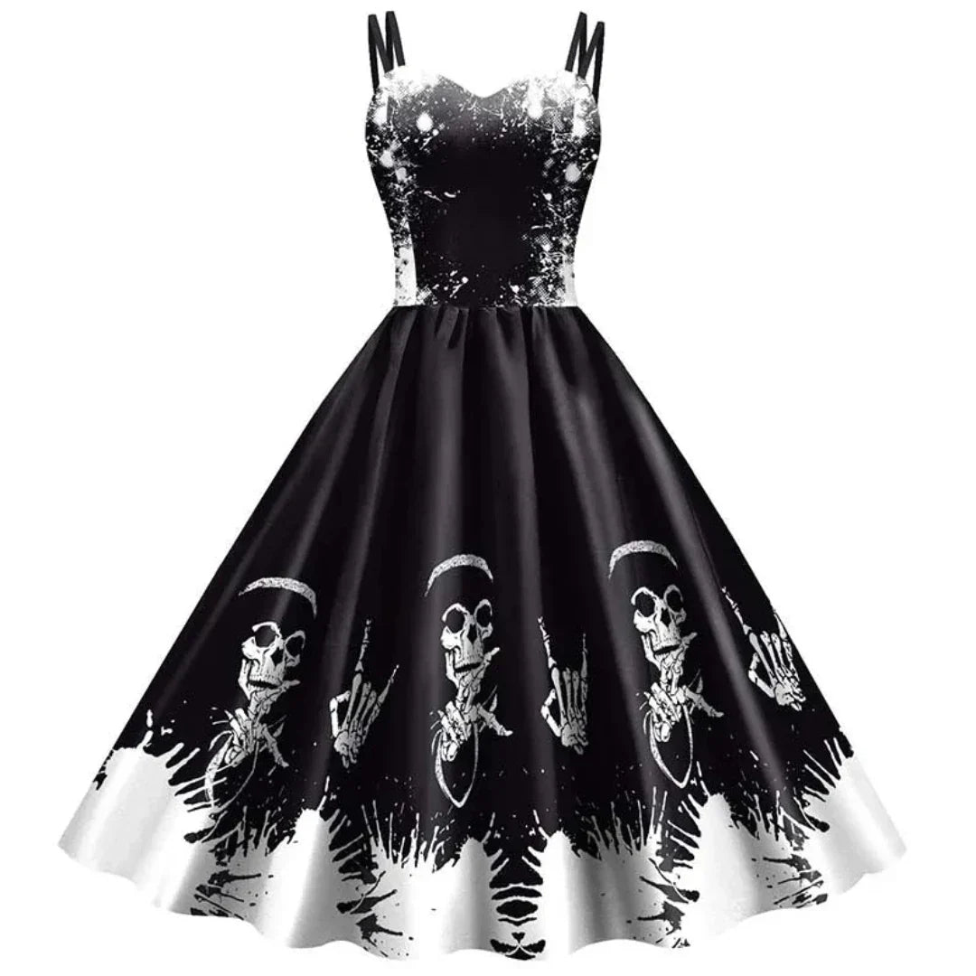 Variant image for Robe Femme A-Line Gothique 100% Polyester-5
