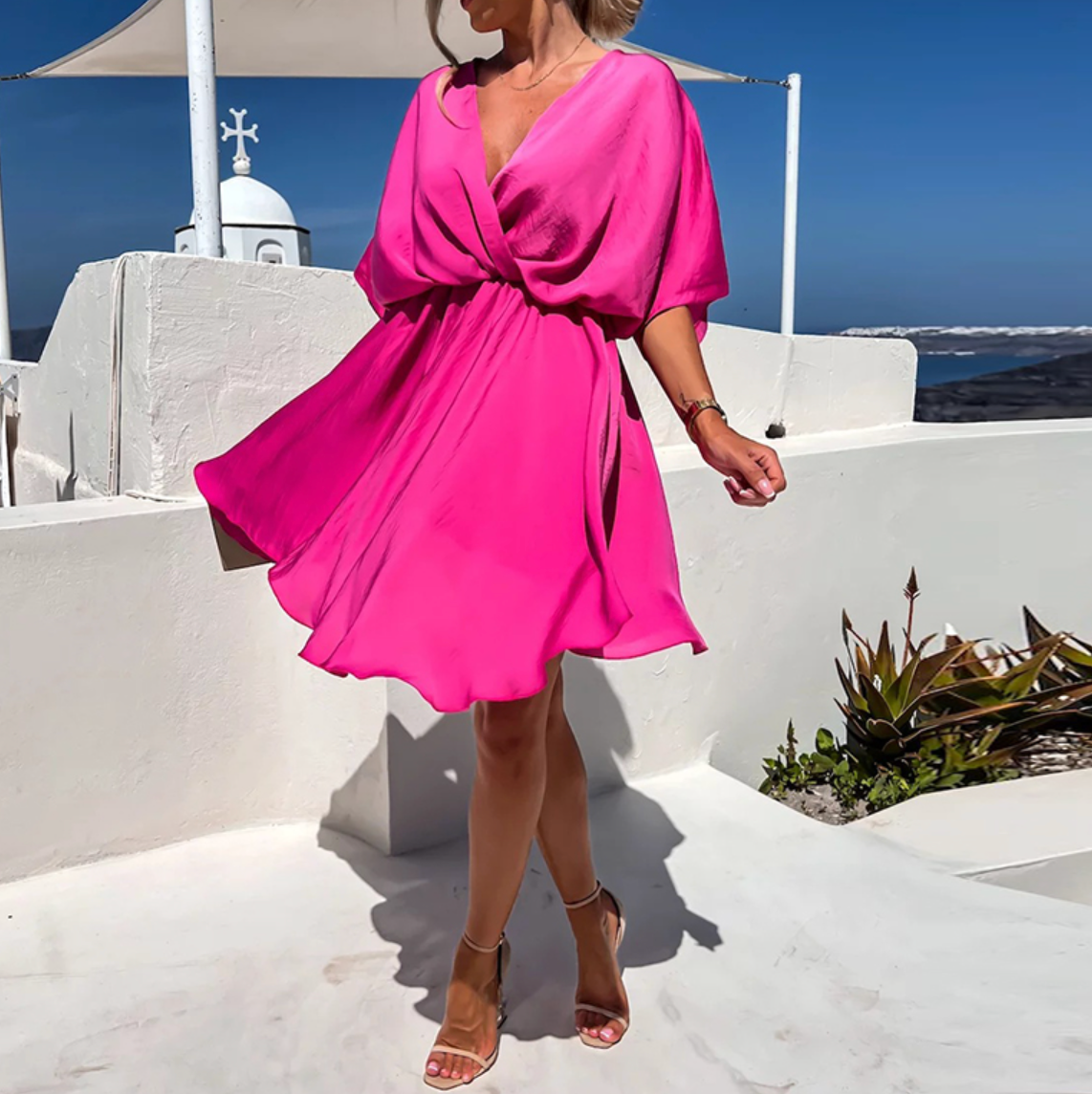 Variant image for Robe d'été Femme Aérée Chic 100% Coton-8