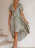 Robe Longue Femme Chic en Polyester Ajustement Fluide pour Été 2