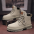 Bottes pour hommes en cuir PU avec design patchwork 1