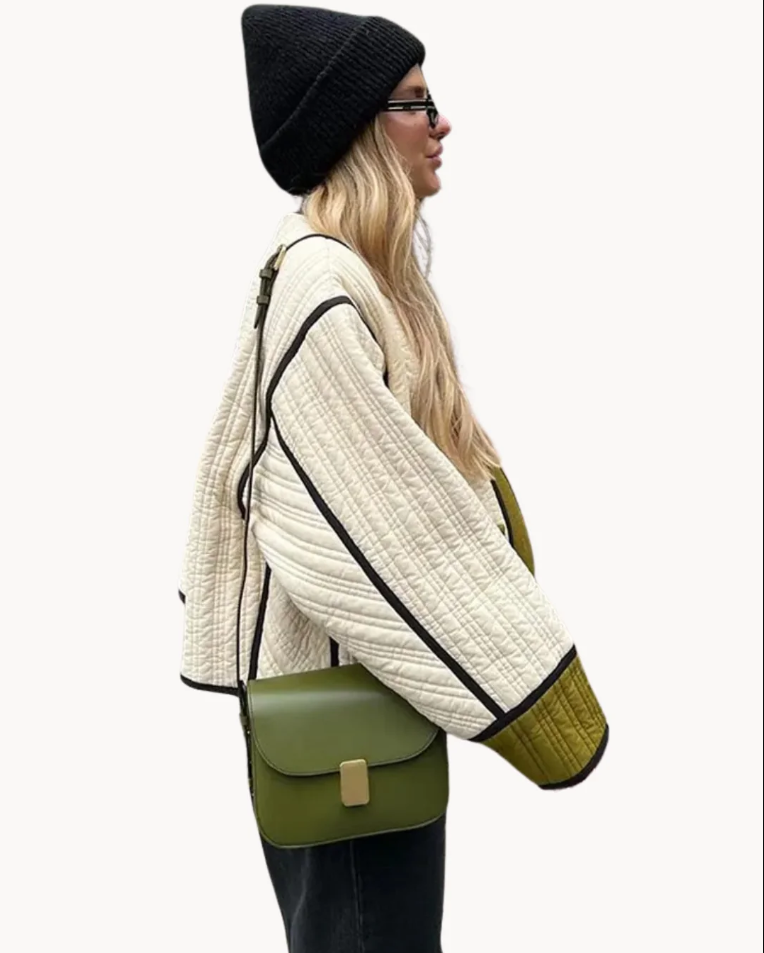 Veste Femme Élégante Polyvalente en Mélange de Polyester et Coton 2