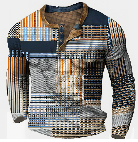 Variant image for Pull Homme Hiver Col Roulé en Maille Gaufrée 100% Coton Design Italien-1