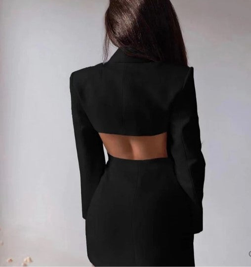 Robe Femme de Soirée Élégante Coupe Ajustée en Polyester-2