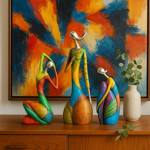 Sculpture Abstraite Artistique en Résine 5