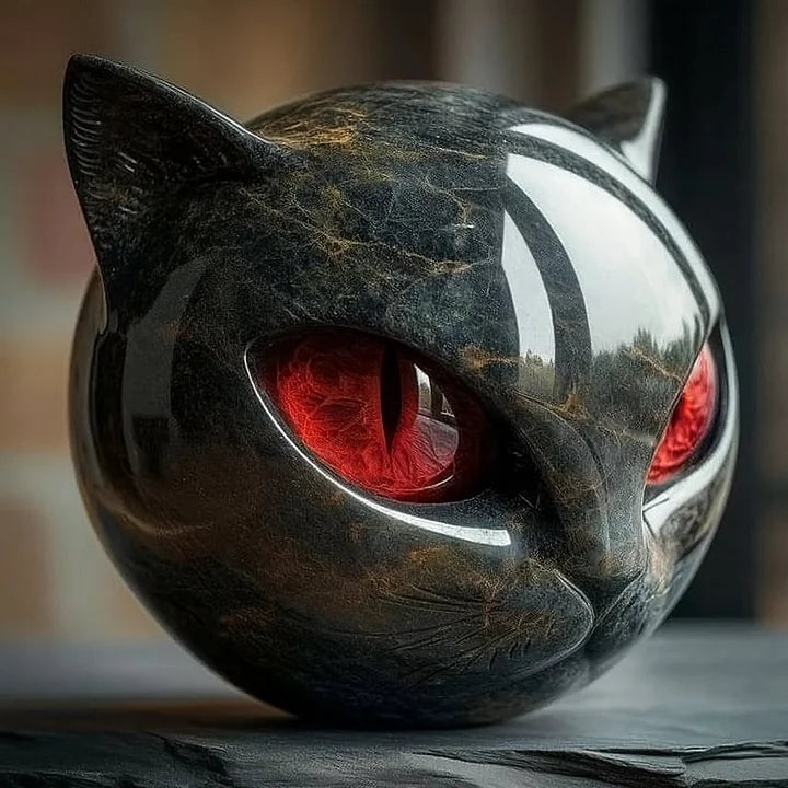 Sculpture de tête de chat au design moderne 2