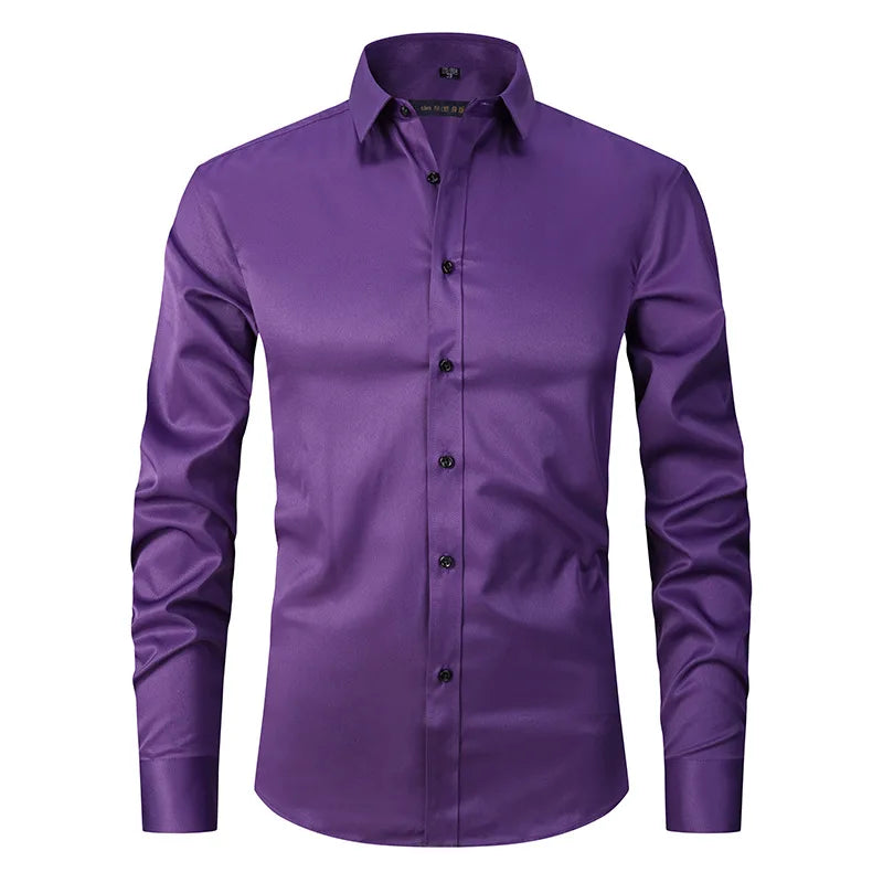 Chemise d'affaires ajustée pour hommes