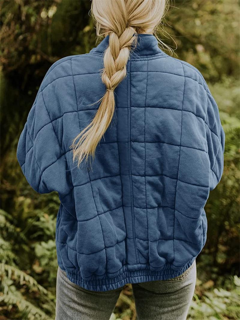 Veste Hiver Femme Élégante Chic en Tissu Résistant à l'Eau-6